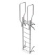 SVS0 | Escalera vertical de seguridad sin jaula de protección, Altura variable según pared 0,96 a 1,24 m.