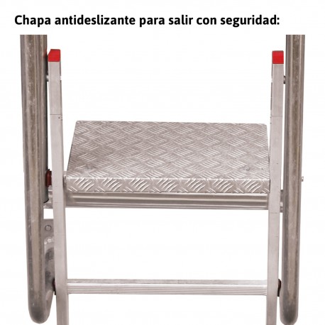 Chapa antideslizante de la escalera