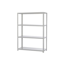 ESTANTERÍA METÁLICA 4 ESTANTES 150X75X30 BLANCA