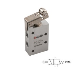 VÁLVULA DE RODILLO CORTO 16MM 3/2 VÍAS DE ACCIONAMIENTO MECÁNICO ROSCA DE 1/8 REF. 3VR0 3 NC AIGNEP