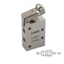 VÁLVULA DE RODILLO CORTO 16MM 5/2 VÍAS DE ACCIONAMIENTO MECÁNICO ROSCA DE 1/8 REF. 3VR0 5 AIGNEP