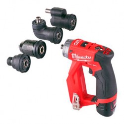 TALADRO ATORNILLADOR A BATERÍA MULTICABEZAL M12 FDDXKIT-0X MILWAUKEE
