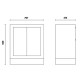Plano y medidas  banco mueble C55MA Beta