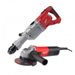 MARTILLO DEMOLEDOR SDS-MAX Y AMOLADORA ANGULAR MILWAUKEE 800W