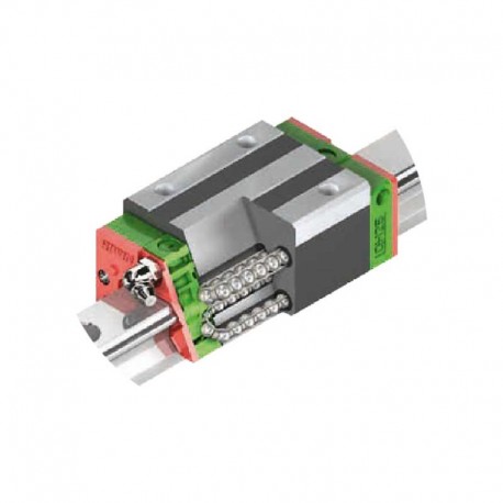 PATÍN SERIE QHW-CC CON BRIDA ROSCADO Y PASANTE HIWIN