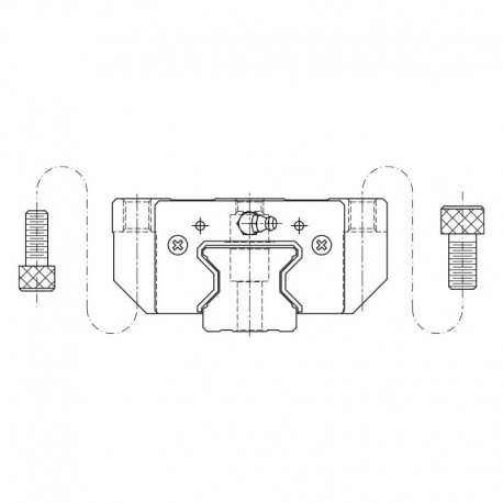 PATÍN SERIE RGW-CC CON BRIDA ROSCADO Y PASANTE HIWIN