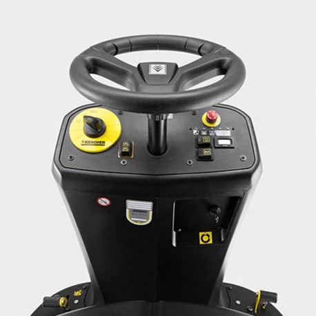 volante y manejo de barredora karcher