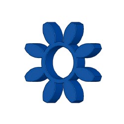 ESTRELLA DE NBR 85-90°Sh PARA ACOPLAMIENTO ELÁSTICO COLOR AZUL VARIAS MEDIDAS