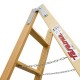 Escalera tijera madera 9 peldaños parte superior Faraone