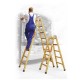 Escaleras de madera conjunto marca Faraone gran altura