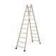 ESCALERA DE MADERA DE 10 PELDAÑOS DE DOBLE SUBIDA FARAONE