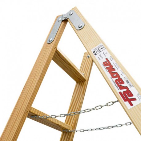 Parte superior escalera faraono de madera 10 peldaños