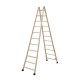 ESCALERA DE MADERA DE 11 PELDAÑOS DE DOBLE SUBIDA FARAONE