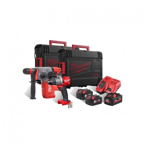 CONJUNTO DE TALADRO M18BLP2-502X + BATERÍA M18B5 + MARTILLO M18BH-0X