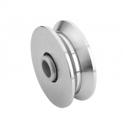 POLEA CANAL 100X20 MM PERFIL V RUEDA PARA PUERTA CORREDERA CARGA MÁXIMA 655 KG ESTEBRO