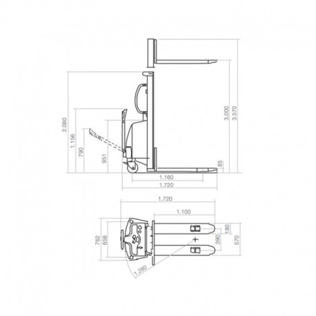 Planos apilador electromanual