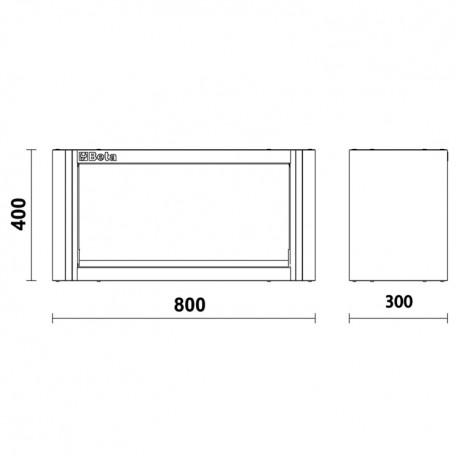 Planos armario alto de 0,8 metros Beta C55