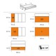 Cajonera portátil RSC24/6 B planos del modelo