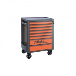 CARRO PORTA HERRAMIENTAS MÓVIL DE 8 CAJONES RSC24/8-O NARANJA BETA