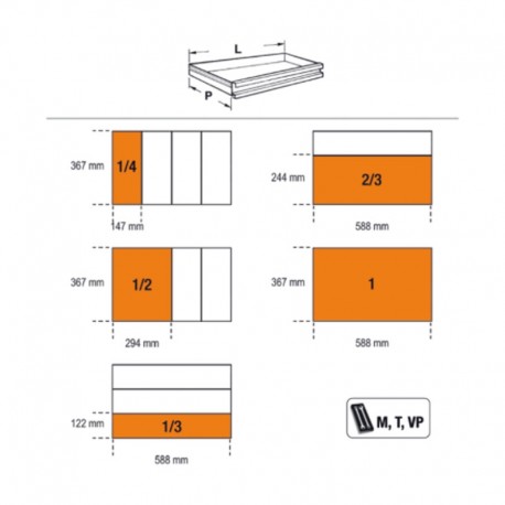 Cajonera modelo Beta RSC24L-CAB/ O parte trasera