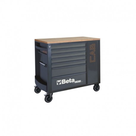 CARRO PORTA HERRAMIENTAS MÓVIL 7 CAJONES Y ARMARIO PORTA-OBJETOS COLOR ANTRACITA BETA