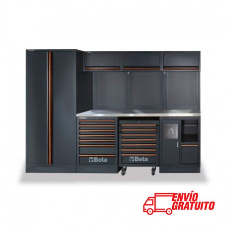 MUEBLE DE TALLER CON BANCADA EN ACERO INOXIDABLE BETA C45PRO X
