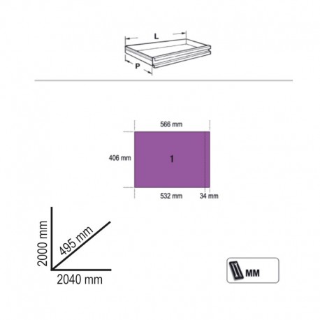 Mueble Beta C45PRO AX medidas
