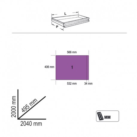 Mueble Beta C45PRO AW medidas