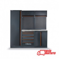 MOBILIARIO DE TALLER CON BANCADA EN ACERO INOXIDABLE BETA C45PRO BX