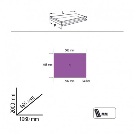 Mueble Beta C45PRO BX medidas