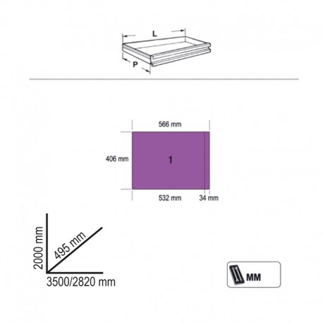 Mueble Beta C45PRO DX medidas mueble