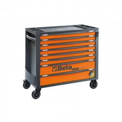 CARRO PORTA HERRAMIENTAS MÓVIL 8 CAJONES SISTEMA ANTIVUELCO BETA RSC24AXL/7-O NARANJA