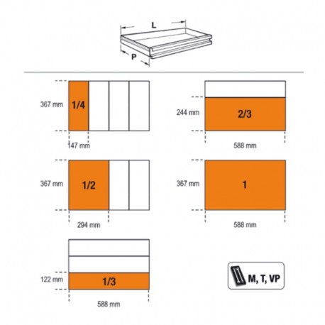 Planos cajonera móvil RSC24AXL