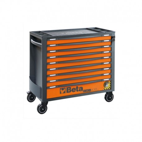 CARRO PARA HERRAMIENTAS MÓVIL 9 CAJONES SISTEMA ANTIVUELCO BETA RSC24AXL/7-O NARANJA