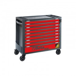 CARRO PORTA HERRAMIENTAS MÓVIL 9 CAJONES SISTEMA ANTIVUELCO BETA RSC24AXL/7-O ROJO
