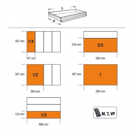 Planos cajonera móvil RSC24AXL