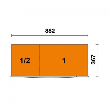 Planos parte superior de la cajonera móvil RSC24AXL