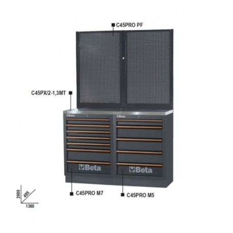 Medidas del mueble C45PRO