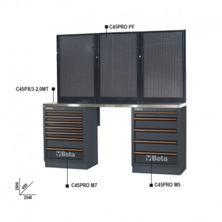 Medidas estructura completa C45PRO