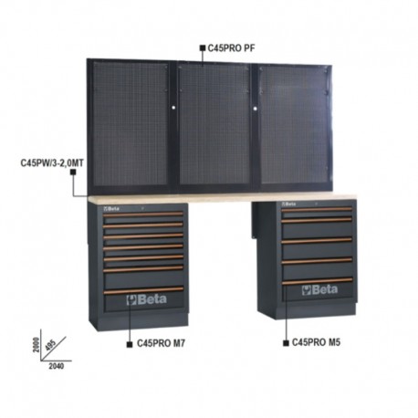 Medidas para mobiliario C45PRO