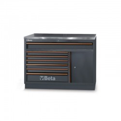 CARRO PARA HERRAMIENTAS FIJA EN MDF FORRADA CON ACERO INOXIDABLE BETA C45PRO M7A/X