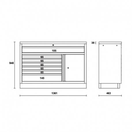 Altura muebles beta C45PRO