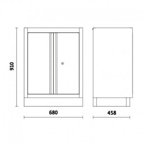 Altura mueble beta C45PRO
