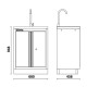 Altura mueble auxiliar beta modelo C45PRO