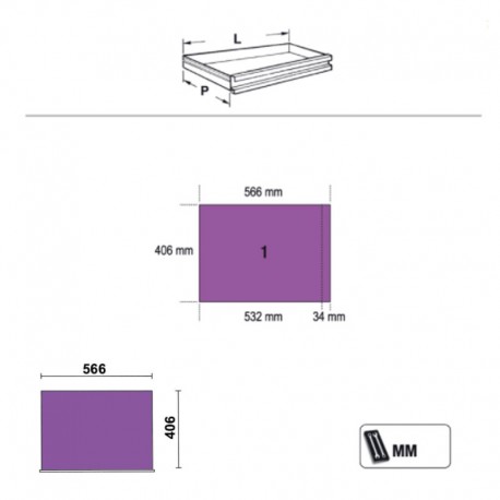 Planos de la cajonera fija C45PRO