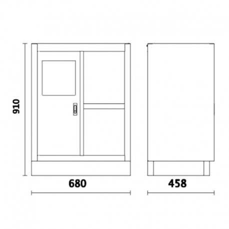 Altura del modulo fijo auxiliar C45PRO
