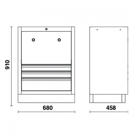 altura mobiliario beta C45PRO