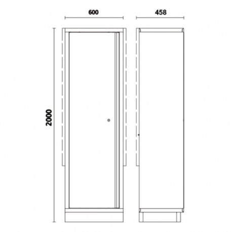 Medidas armario vertical mueble beta modelo C45PRO