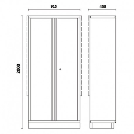Medidas armario vertical modelo beta C45PRO