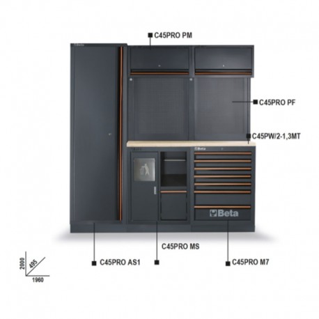 Medidas mueble beta C45PRO